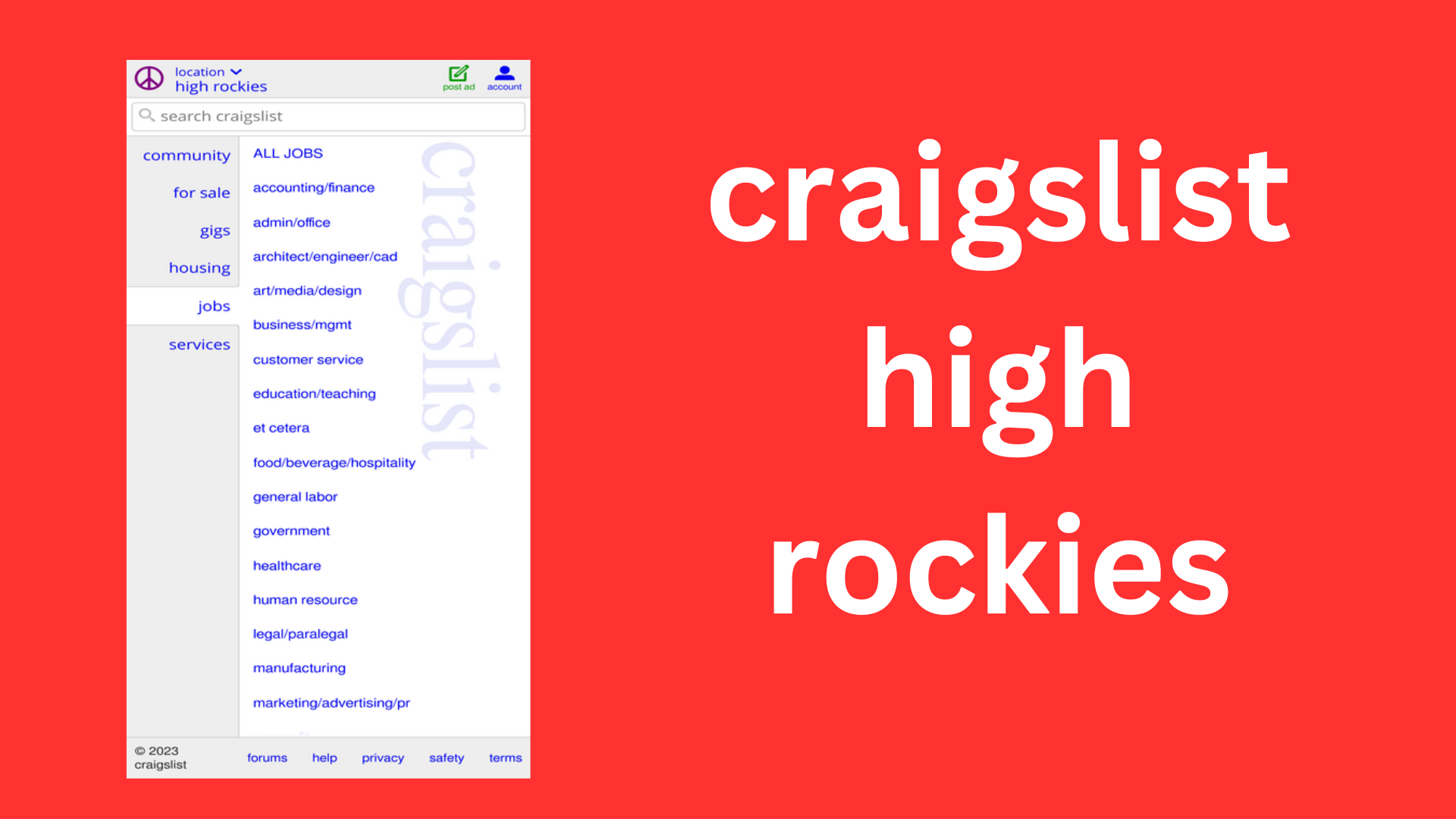 craigslist high rockies