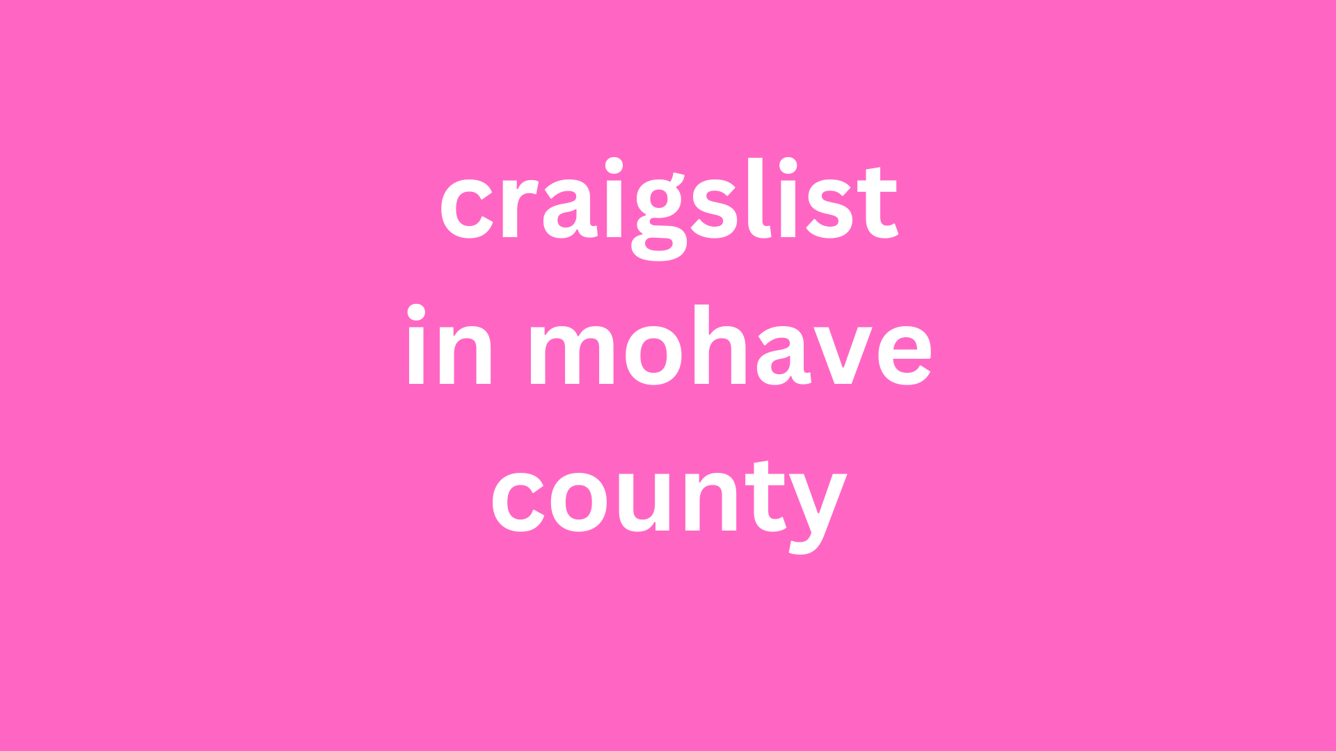 craigslist in mohave county